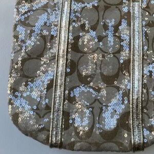 Gold Metallic Coach Women's Bag poppy